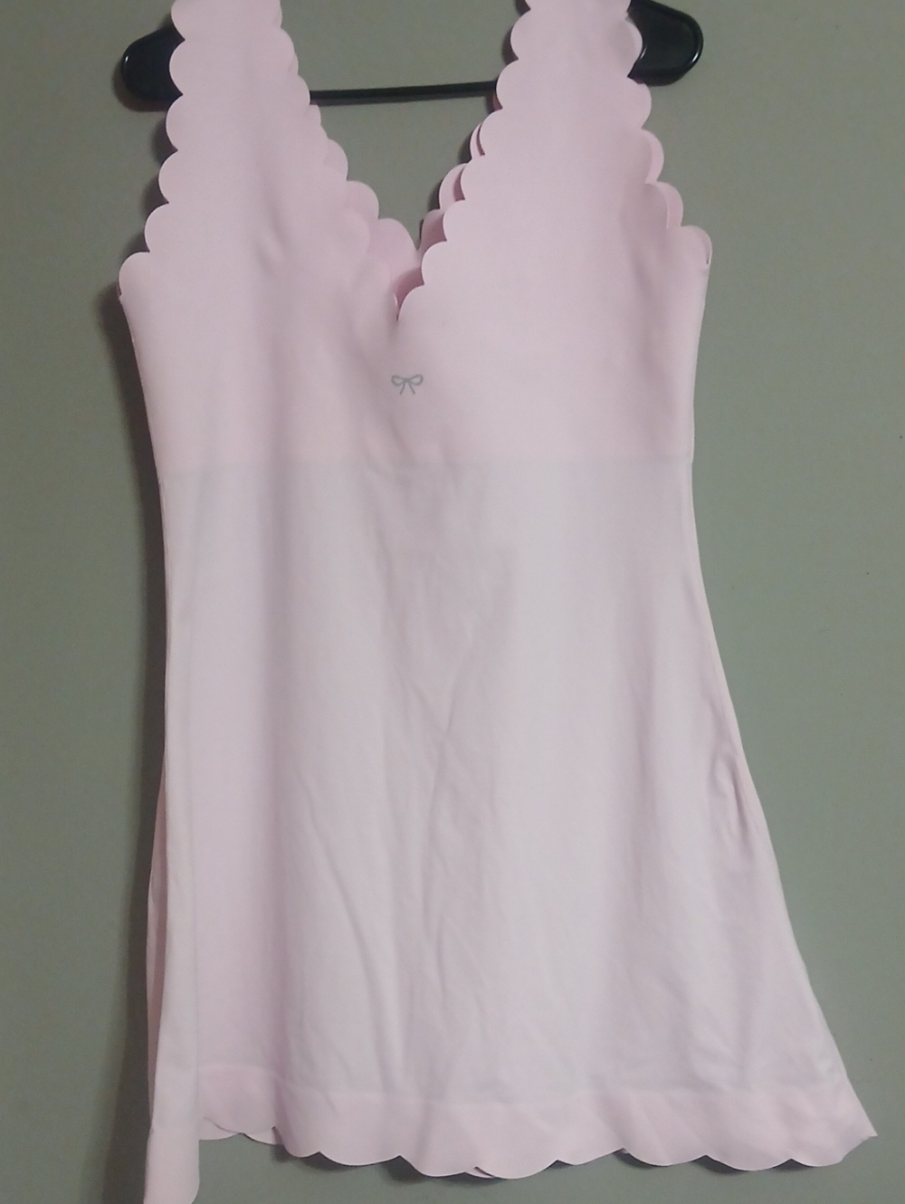 Simply Southern Light Pink Scallop-Edge Dress